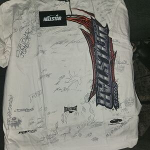 Hellstar ComplexCon NASCAR White Graphic Men's Shirt XL